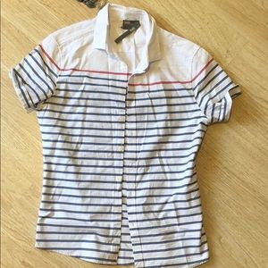 Men’s striped short/sleeved button down. NWT